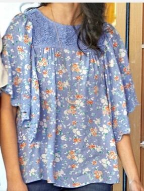 Matilda Jane be here now floral top, size XL